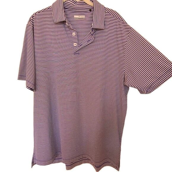 Columbia Golf Mens Blue and White Stripe Golf Polo Shirt Size Large - Picture 11 of 12